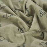 Stretch Terry Cloth Dino's Moss Green