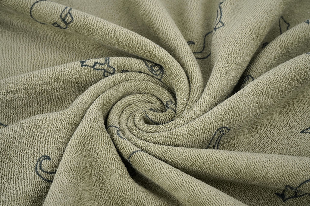 Stretch Terry Cloth Dino's Moss Green
