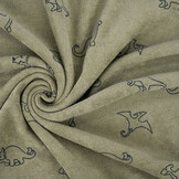 Stretch Terry Cloth Dino's Moss Green