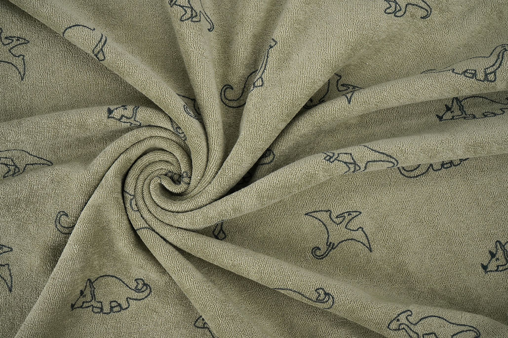 Stretch Terry Cloth Dino's Moss Green