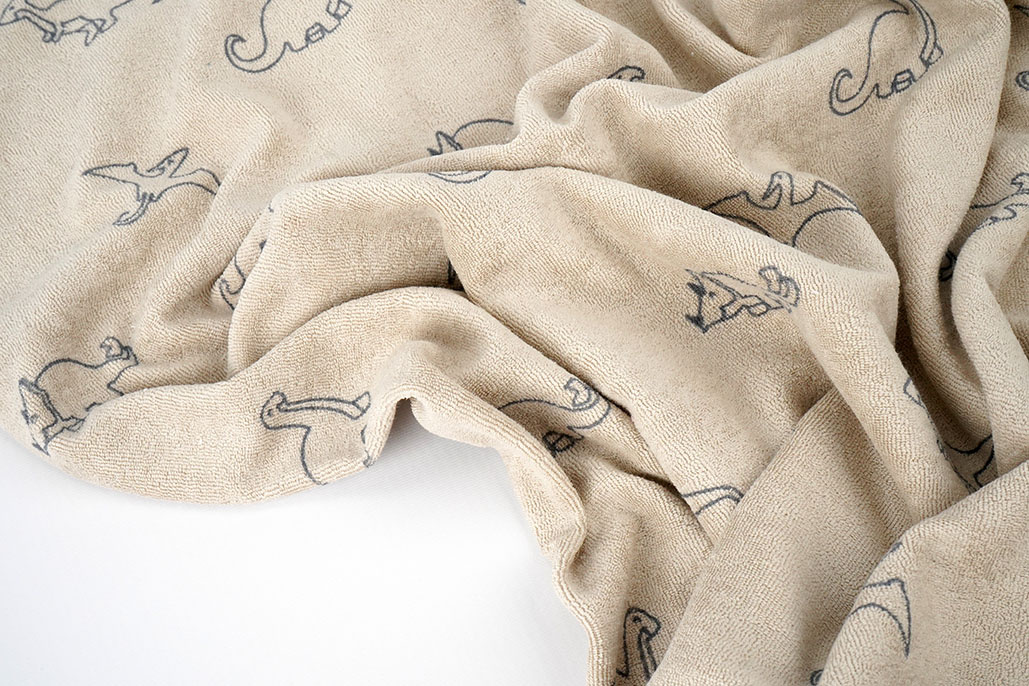 Stretch Terry Cloth Dino's Beige