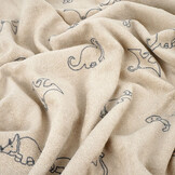 Stretch Badstof Dino's Beige