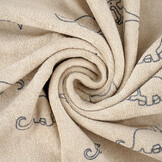 Stretch Badstof Dino's Beige