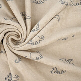 Stretch Frottee Dino's Beige