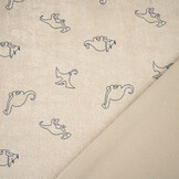 Stretch Badstof Dino's Beige
