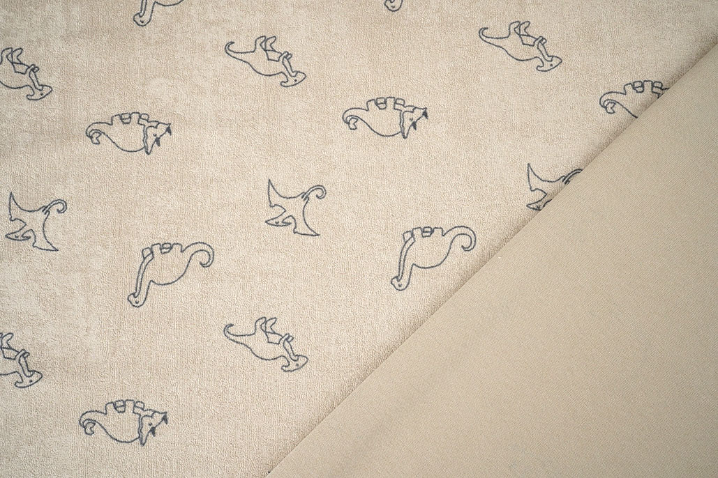 Stretch Terry Cloth Dino's Beige