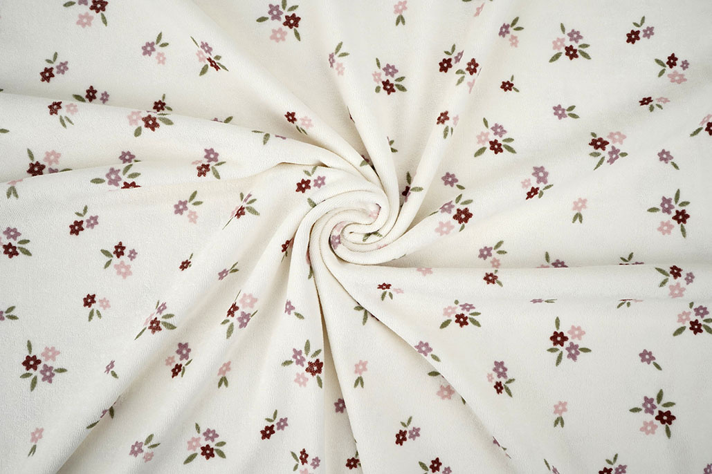 Stretch Frottee Blumen