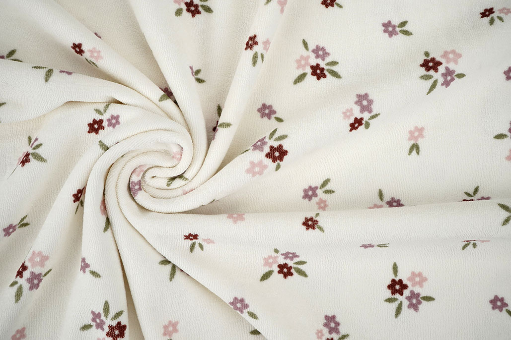 Stretch Frottee Blumen