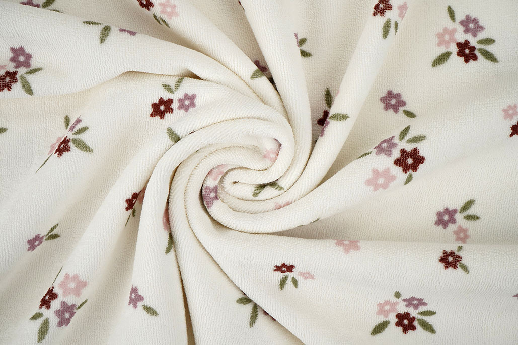 Stretch Frottee Blumen