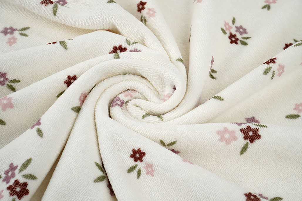 Stretch Frottee Blumen