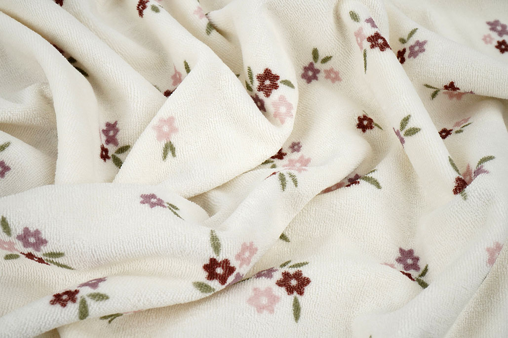 Stretch Frottee Blumen