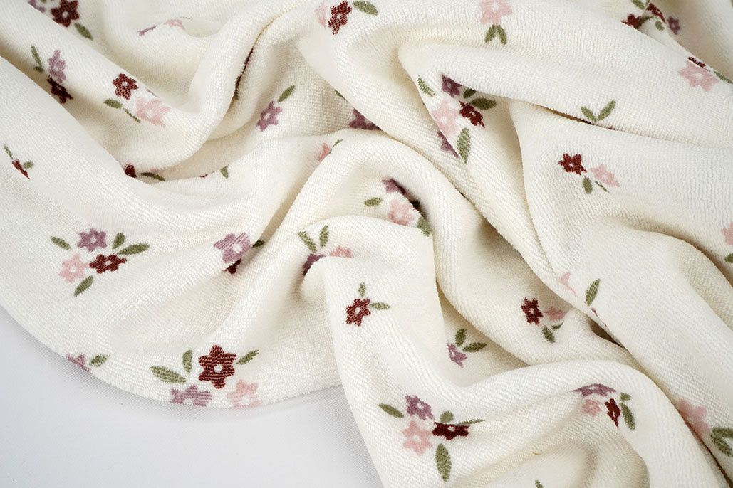 Stretch Badstof Bloemen