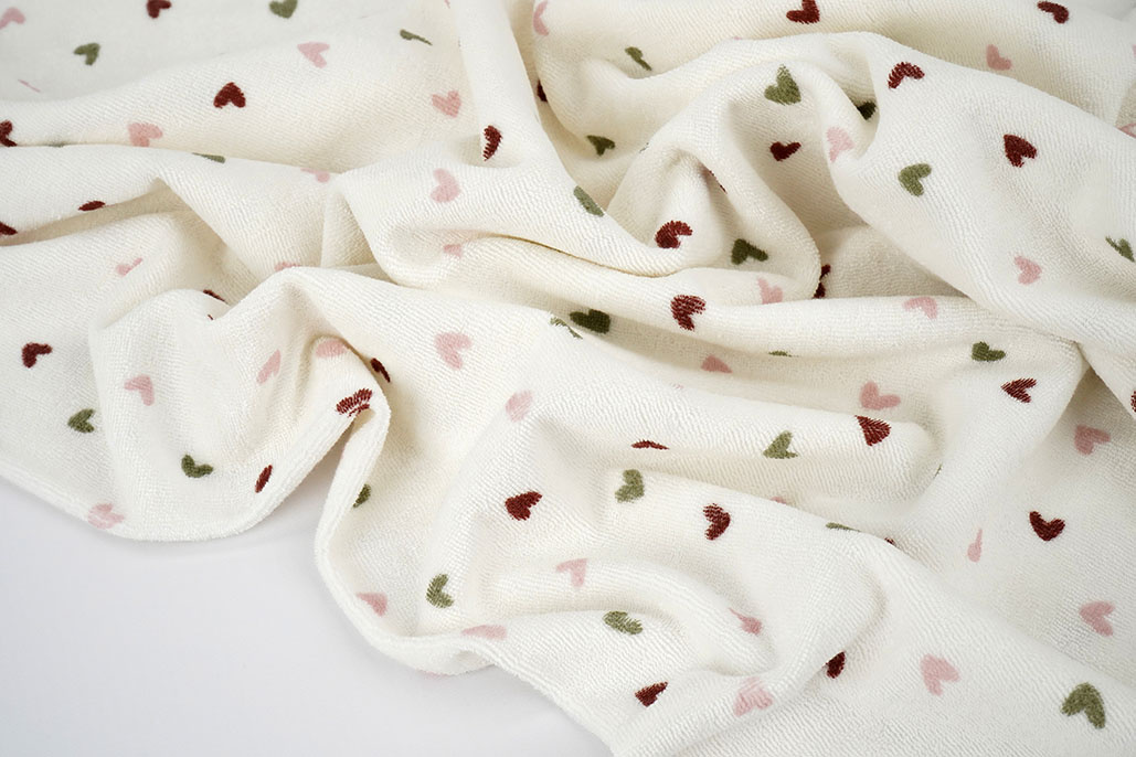 Stretch Terry Cloth Hearts