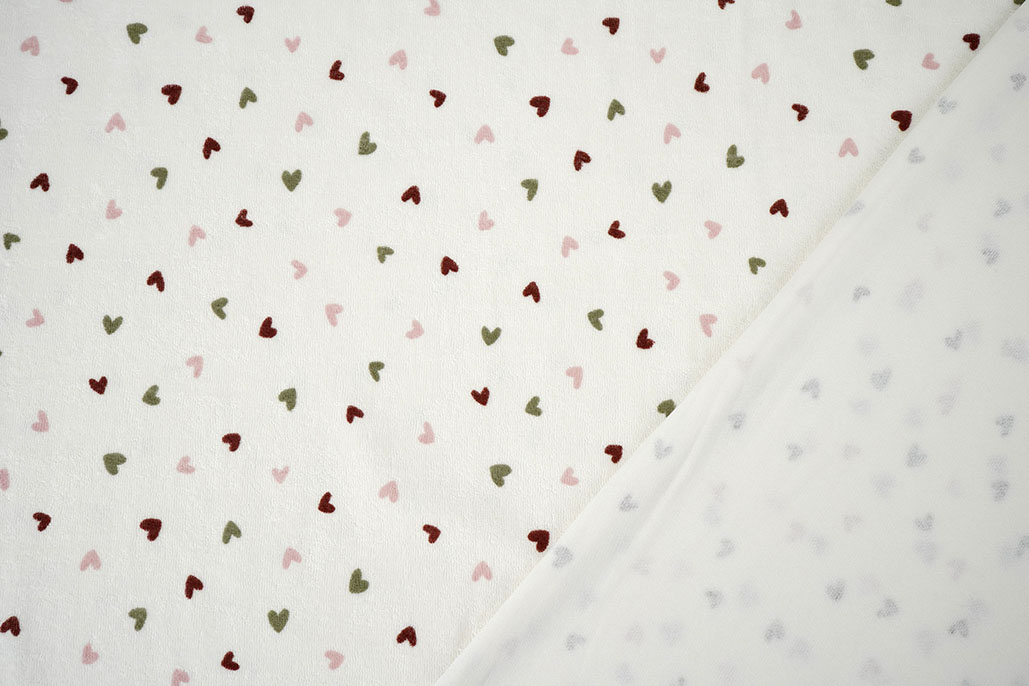 Stretch Terry Cloth Hearts