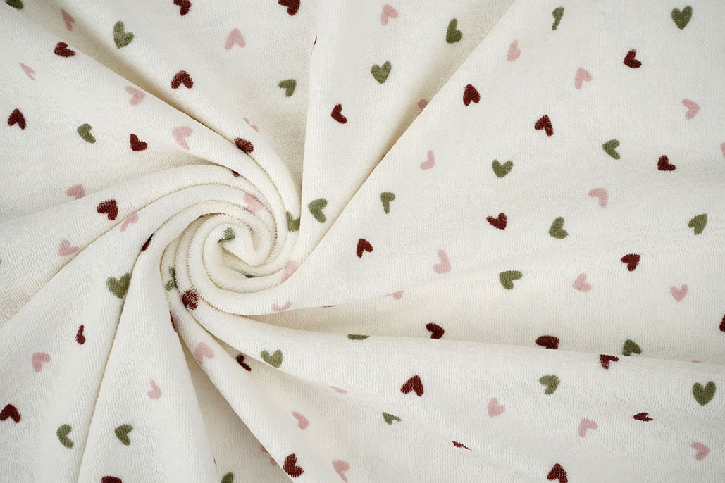 Stretch Terry Cloth Hearts