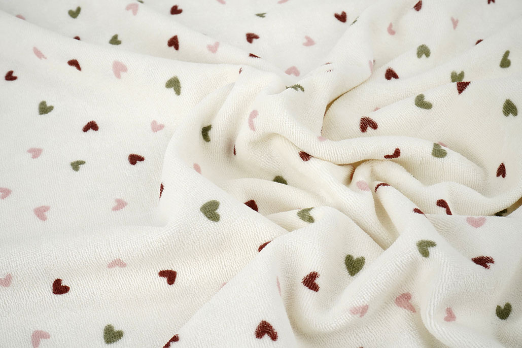 Stretch Terry Cloth Hearts