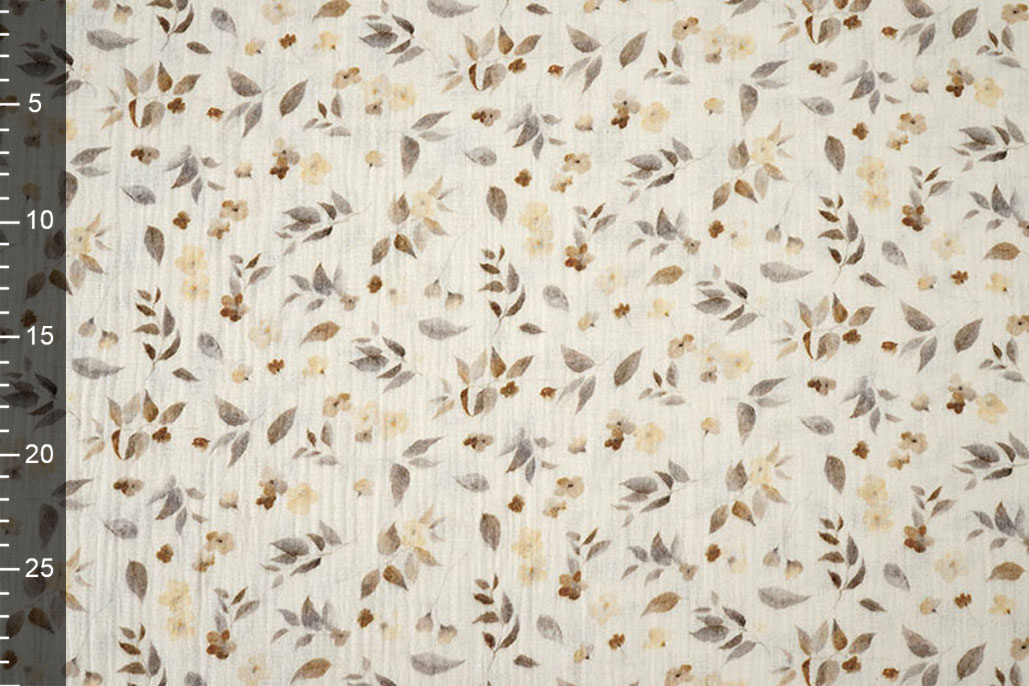 Double Gauze Flowers Fluri Natural