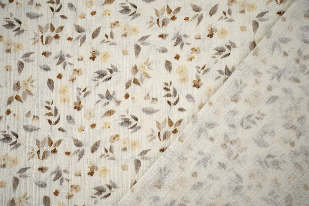 Double Gauze Flowers Fluri Natural