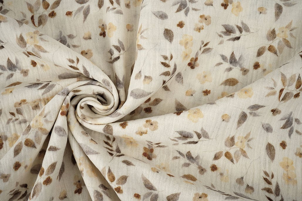 Double Gauze Flowers Fluri Natural