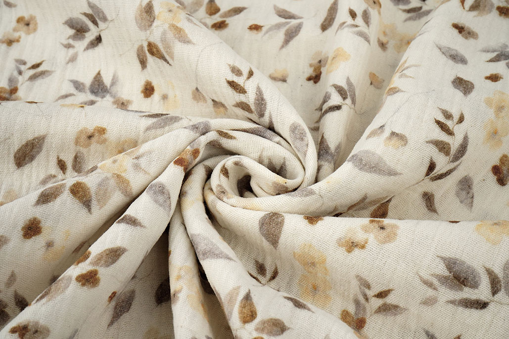 Double Gauze Flowers Fluri Natural