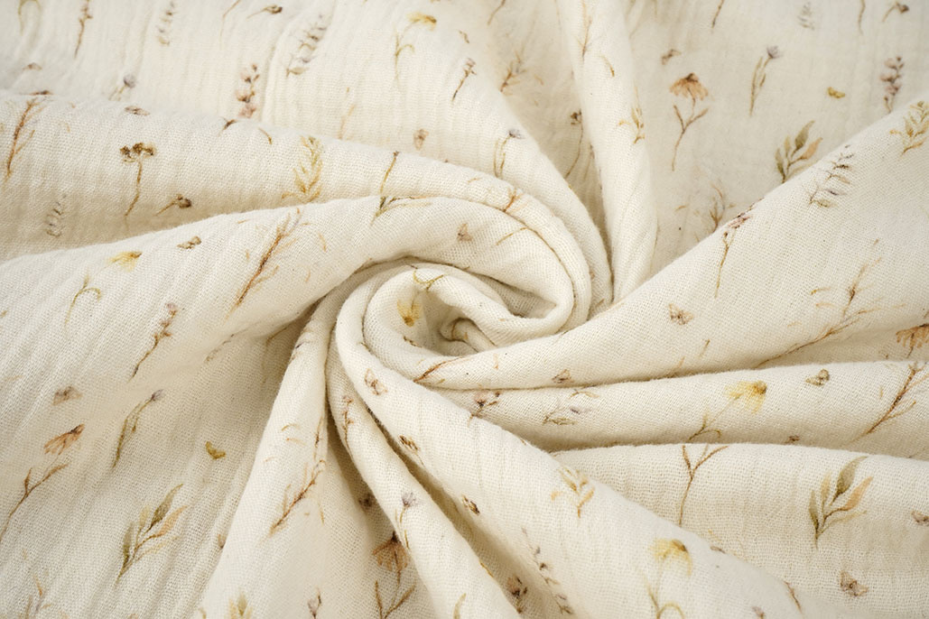 Double Gauze Wild Flowers Natural