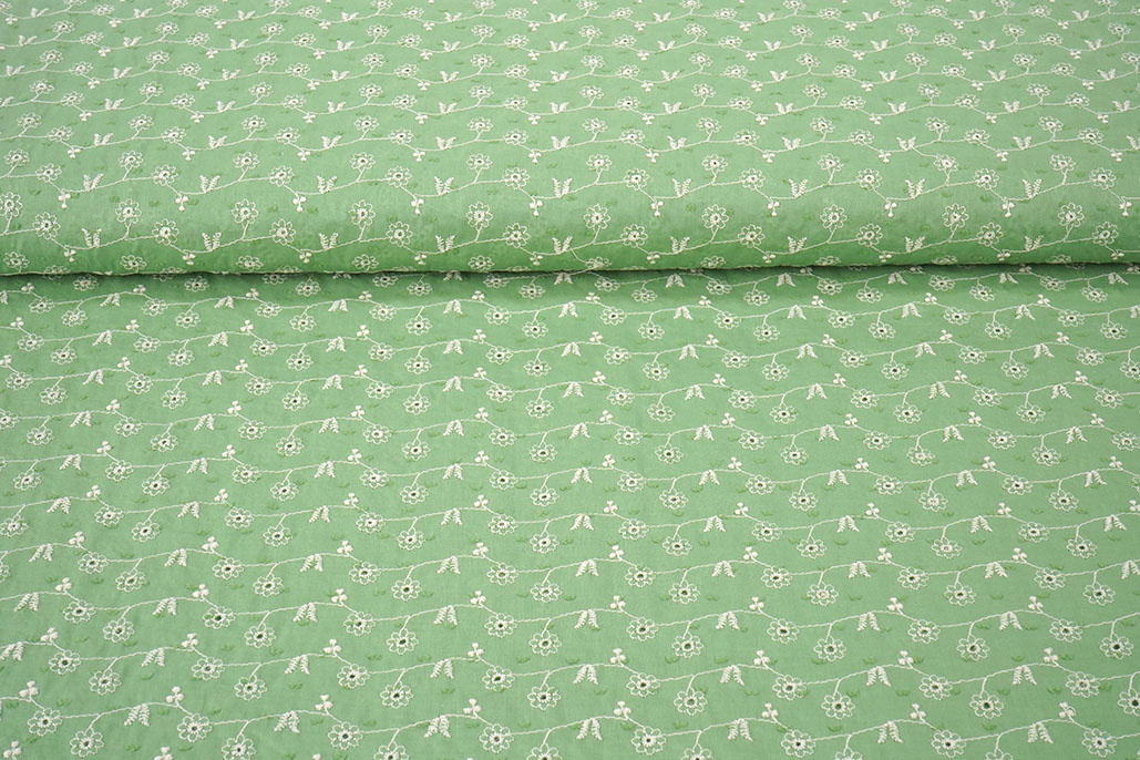 Embroidery Cotton Zara Green