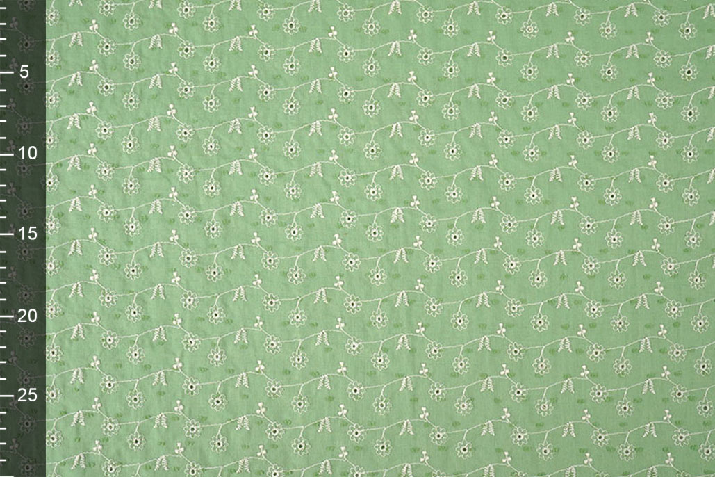 Embroidery Cotton Zara Green