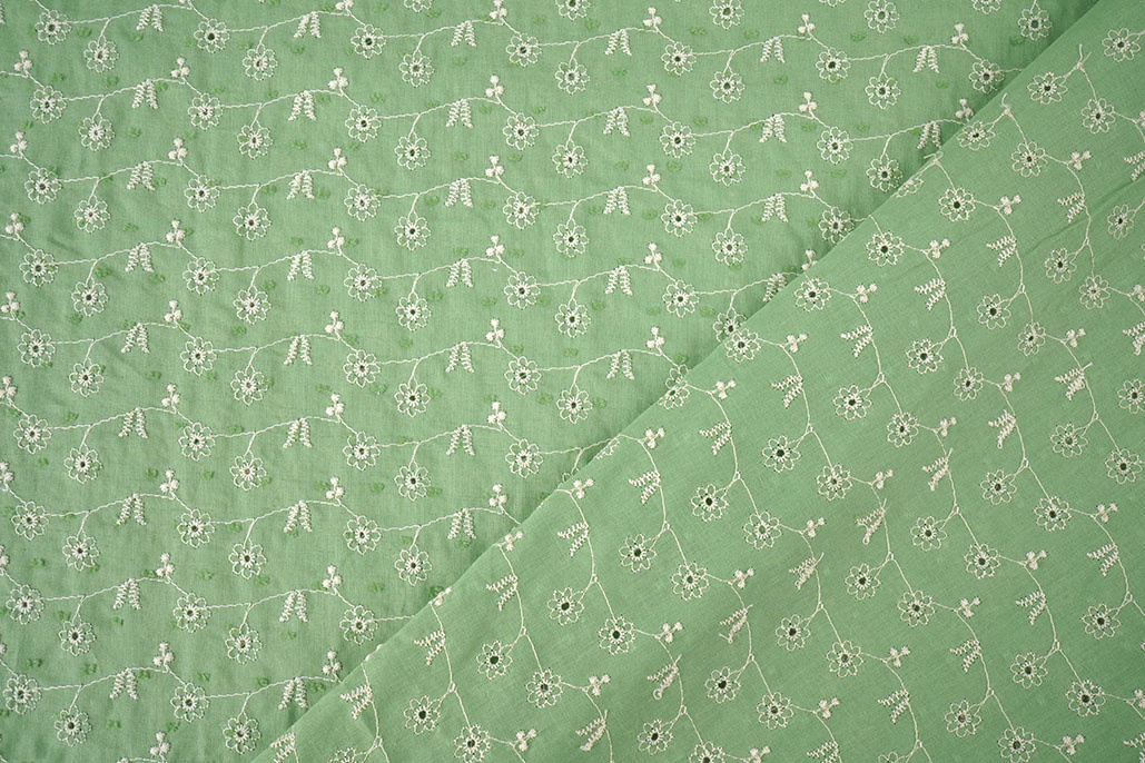Broderie Katoen Zara Groen