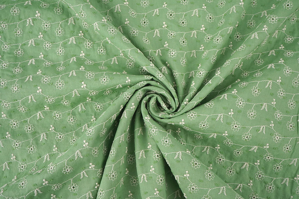 Embroidery Cotton Zara Green