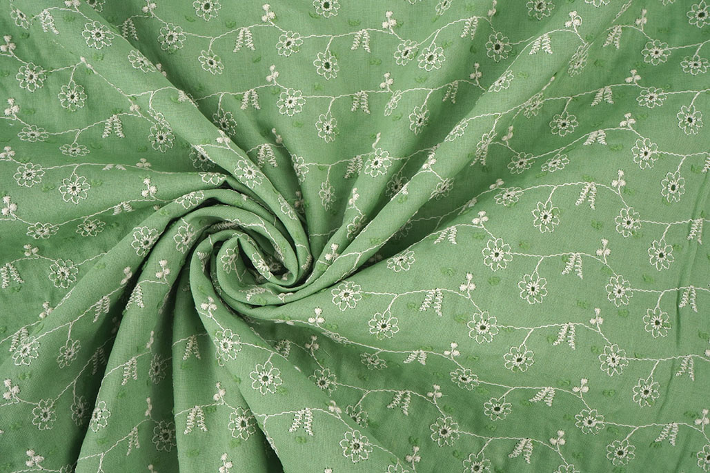 Embroidery Cotton Zara Green
