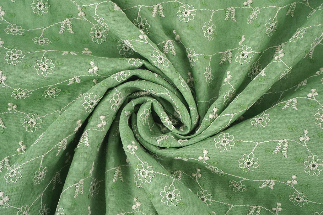 Broderie Katoen Zara Groen