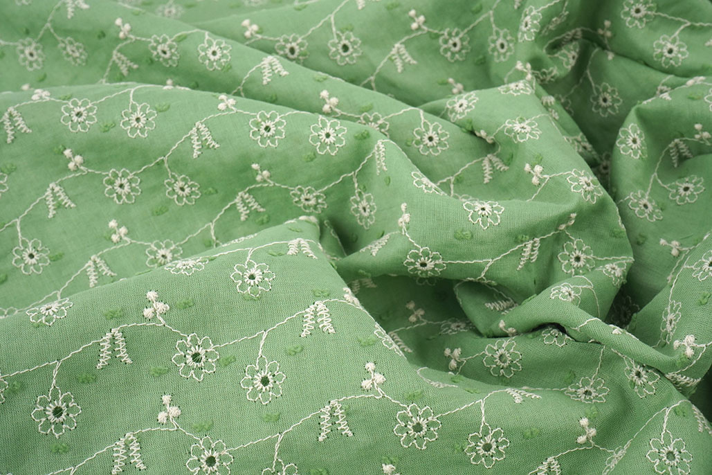 Embroidery Cotton Zara Green