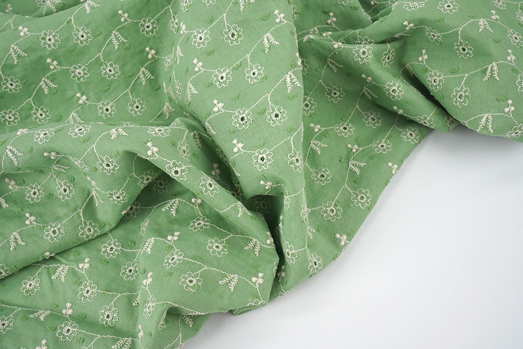 Embroidery Cotton Zara Green