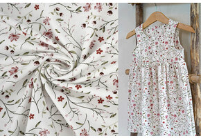 Baumwolljersey Blumen Luna