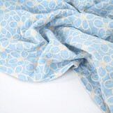 100% Katoen Geborduurd Coco Blauw