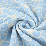 100% Cotton Embroidery Coco Blue