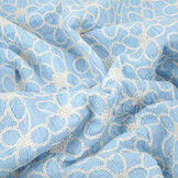 100% Cotton Embroidery Coco Blue