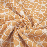 100% Cotton Embroidery Coco Ocher