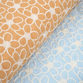 100% Cotton Embroidery Coco Ocher