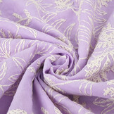 100% Cotton Embroidery Anna Lilac