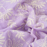100% Cotton Embroidery Anna Lilac