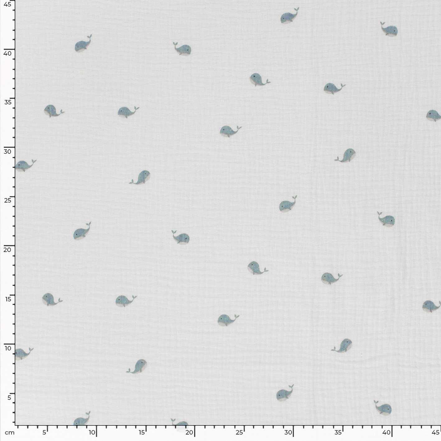 Double Gauze Whales Off-White