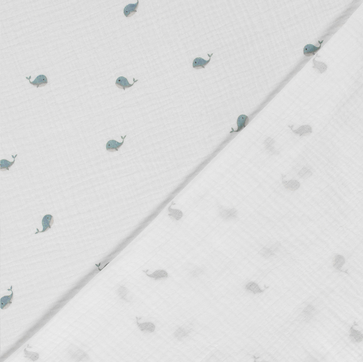 Double Gauze Whales Off-White