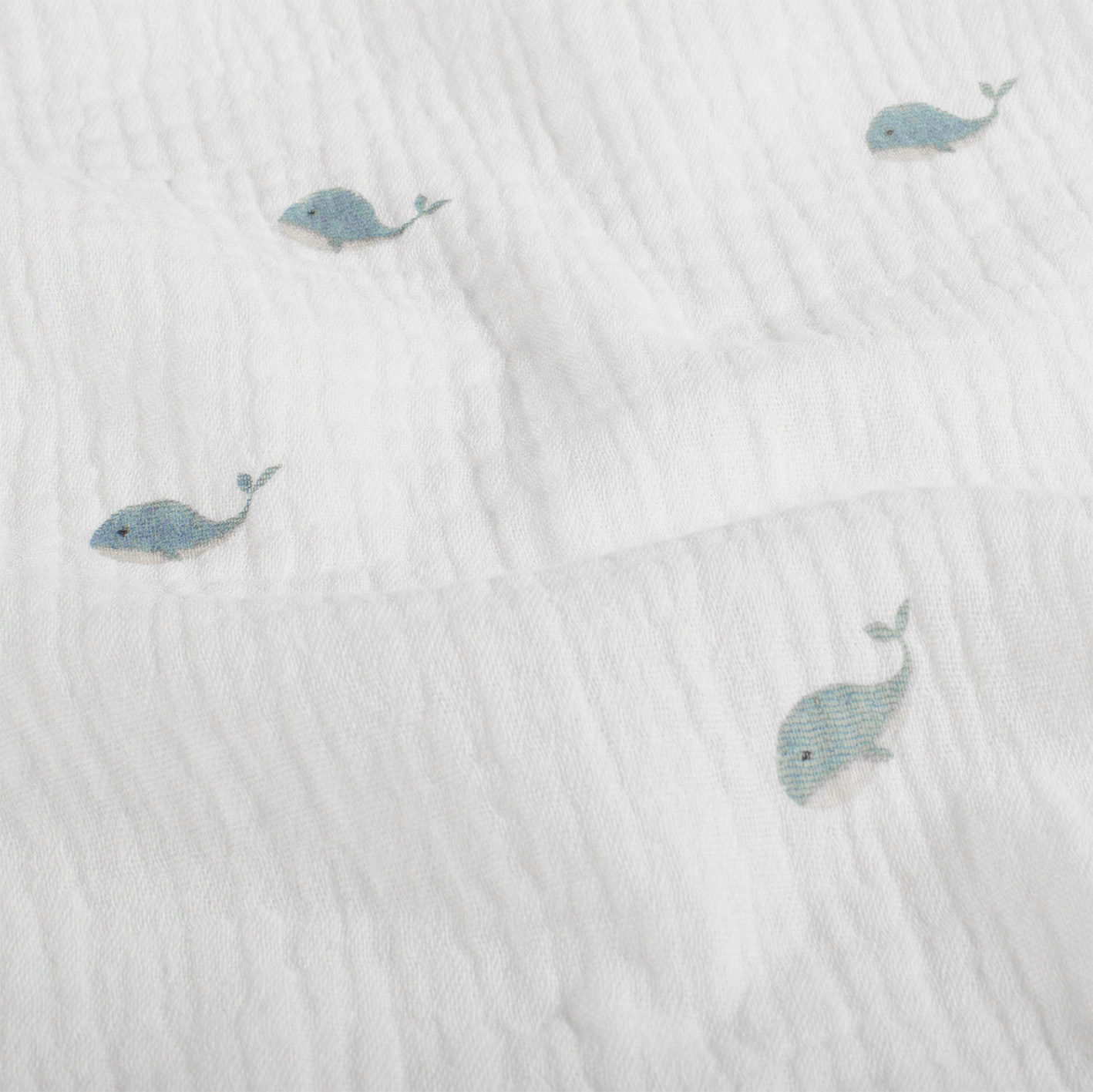 Double Gauze Whales Off-White