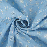 Broderie Katoen Zara Blauw