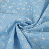 Stickerei Baumwolle Zara Blau