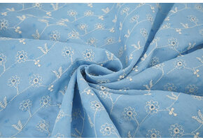 Embroidery Cotton Zara Blue