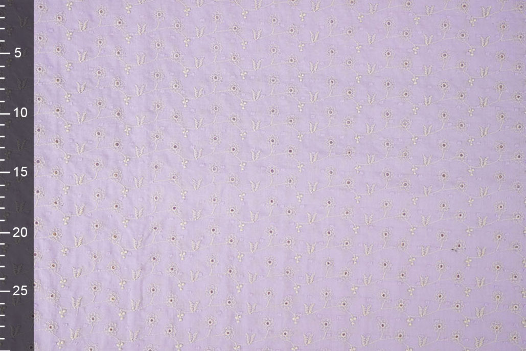 Stickerei Baumwolle Zara Flieder