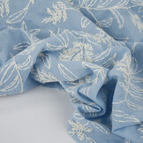 100% Katoen Geborduurd Anna Blauw