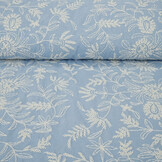 100% Baumwolle Stickerei Anna Blau